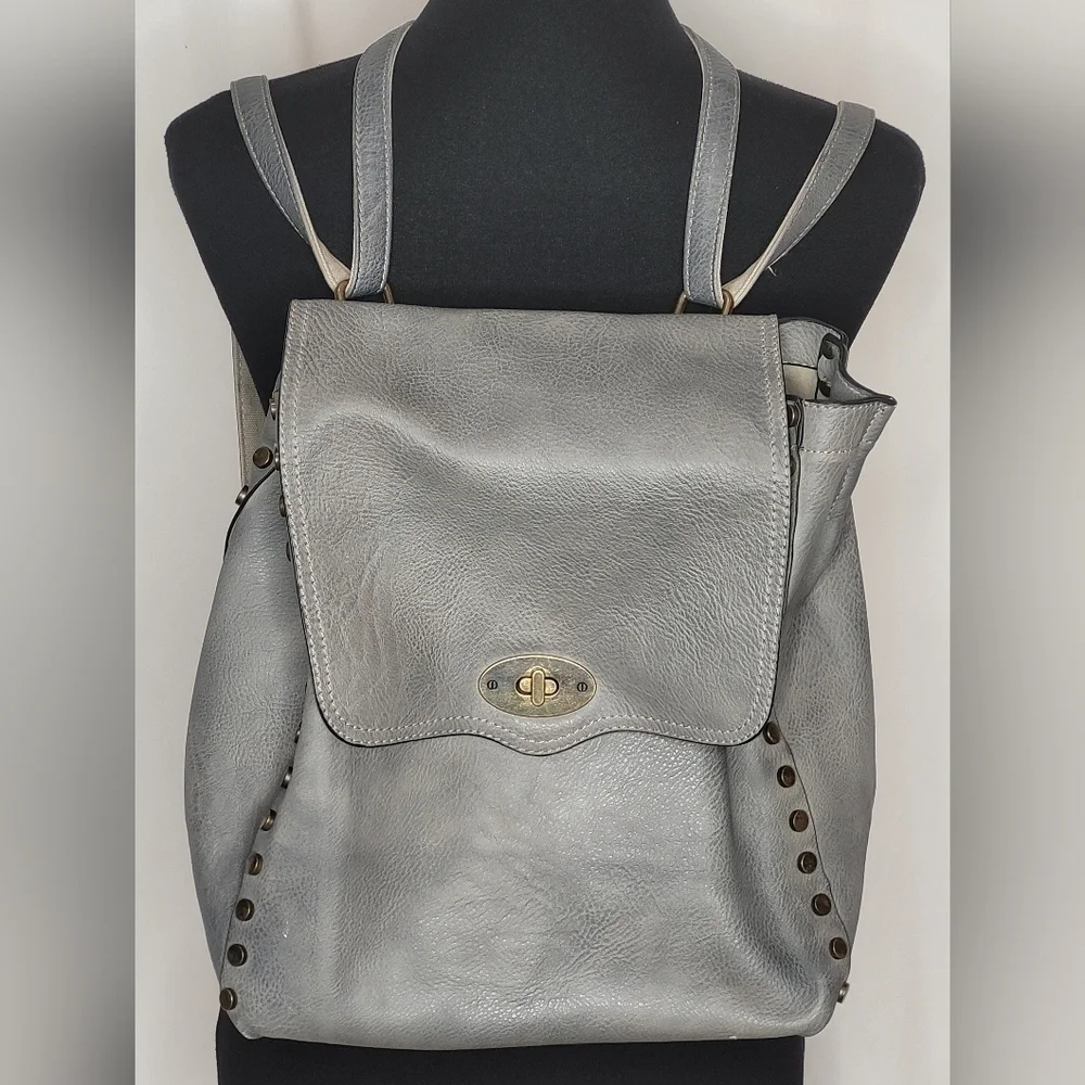 Jen & Co. Bex Vegan Leather Convertible Backpack / Crossbody  Bag